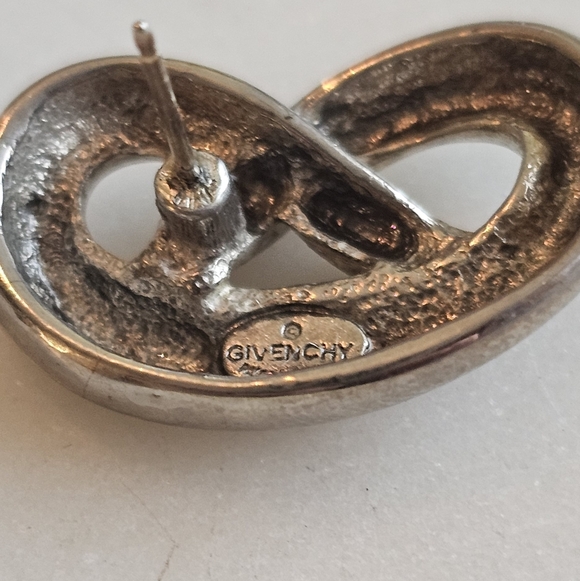 Givenchy Silvertone Knot Earrings - Picture 5 of 5